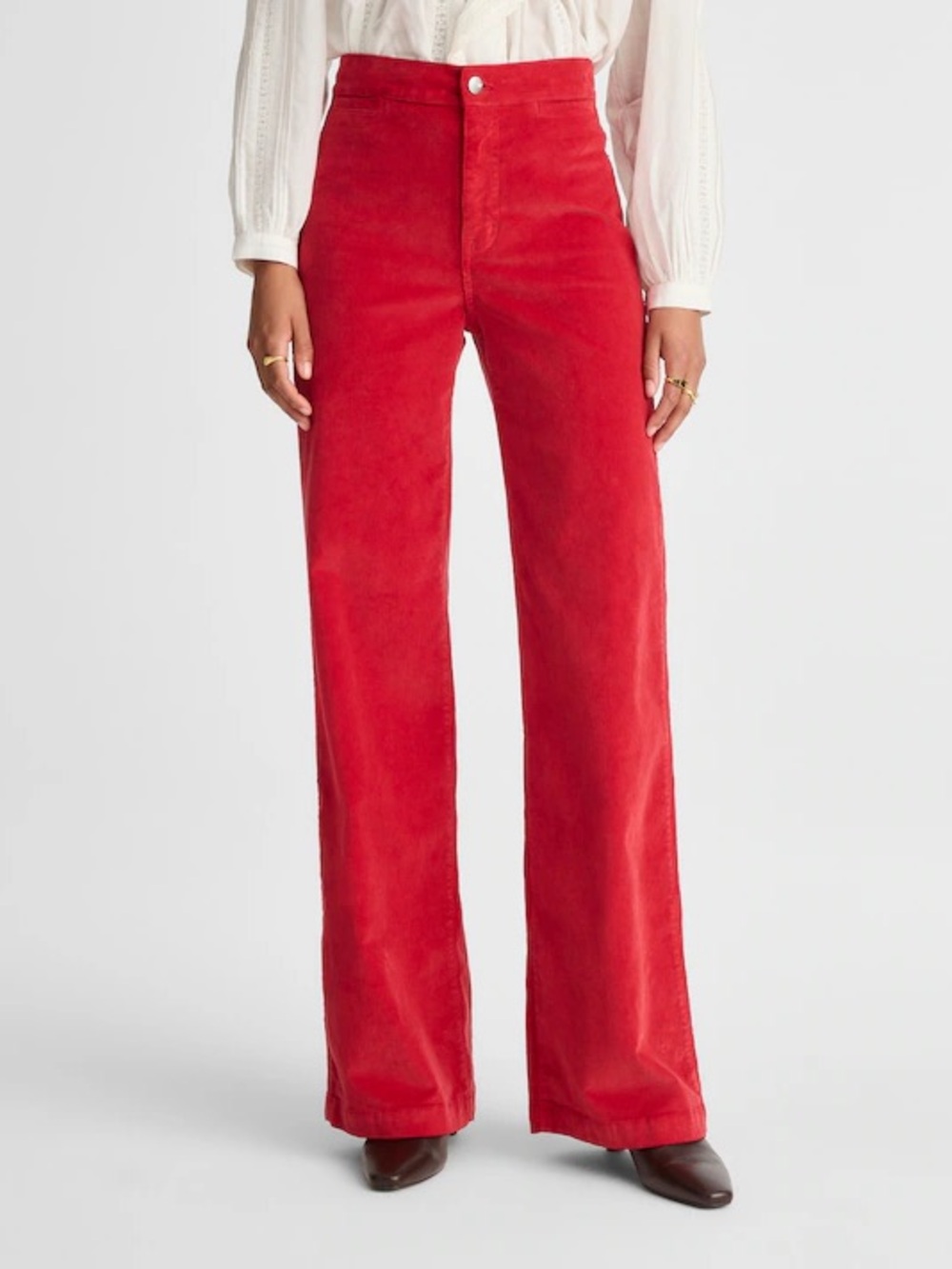 Madewell Red Wide-Leg Corduroy Pants Women’s 26